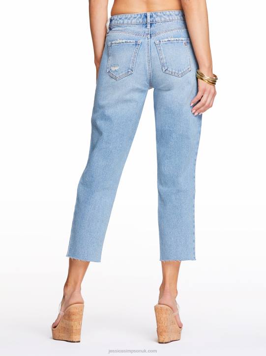 Spotlight High Rise Straight Jeans in Last LightJessica Simpson 6JRJ469