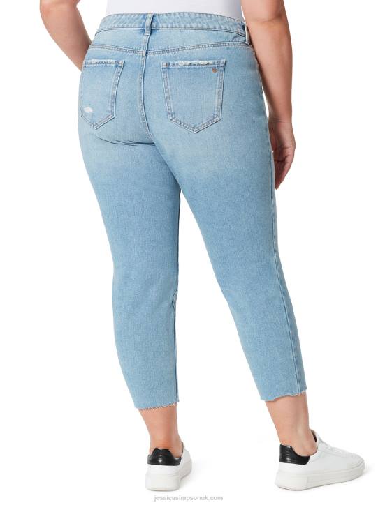 Spotlight High Rise Straight Jeans in Last LightJessica Simpson 6JRJ469