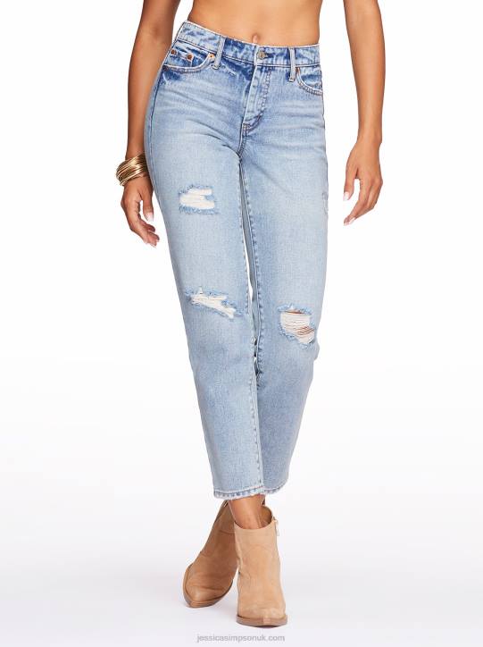 Spotlight High Rise Straight Jeans in The StreetsJessica Simpson 6JRJ445
