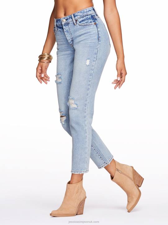Spotlight High Rise Straight Jeans in The StreetsJessica Simpson 6JRJ445