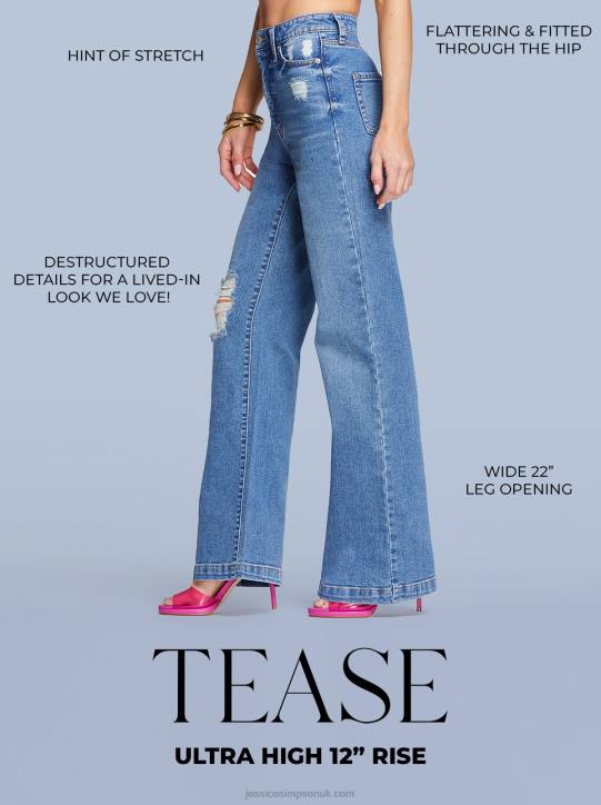 Tease High Rise Wide Leg Jeans in HawthorneJessica Simpson 6JRJ471