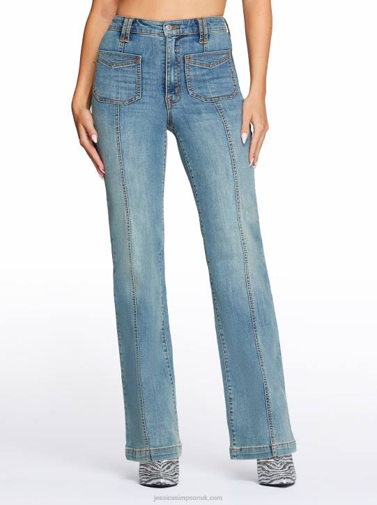 Tease High Rise Wide Leg Jeans in On To The NewJessica Simpson 6JRJ465
