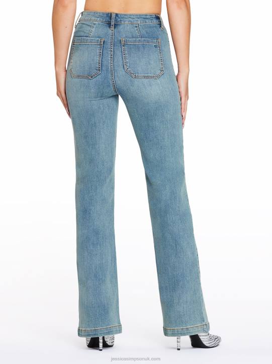 Tease High Rise Wide Leg Jeans in On To The NewJessica Simpson 6JRJ465