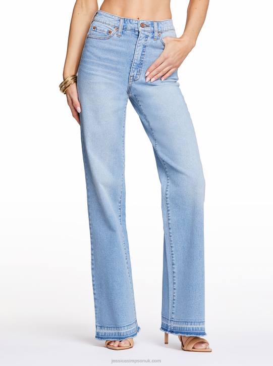 Tease High Rise Wide Leg Jeans in Perfect DayJessica Simpson 6JRJ472