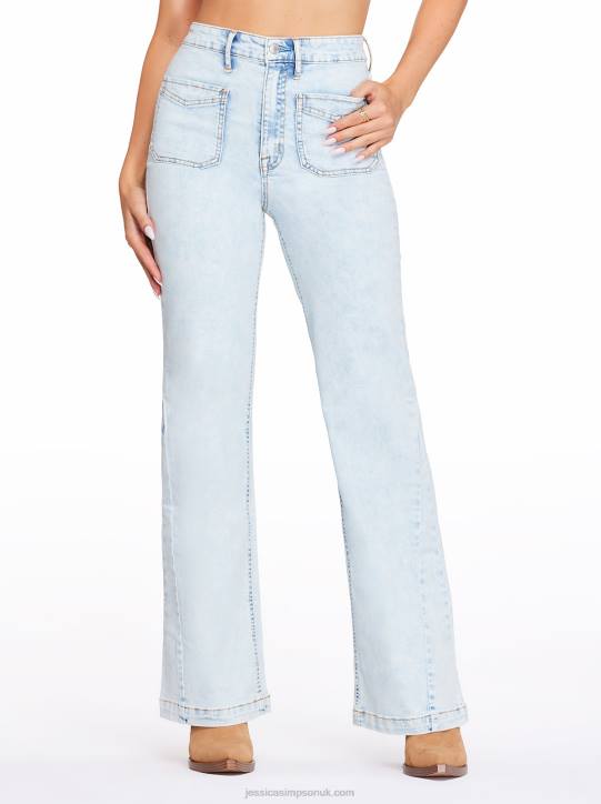 Tease High Rise Wide Leg Jeans in Rainy DayJessica Simpson 6JRJ466