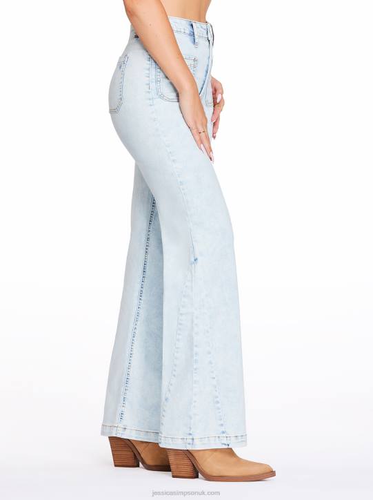 Tease High Rise Wide Leg Jeans in Rainy DayJessica Simpson 6JRJ466