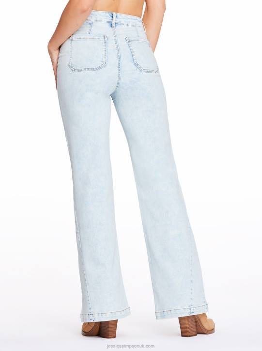Tease High Rise Wide Leg Jeans in Rainy DayJessica Simpson 6JRJ466