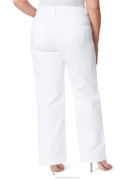 Tease High Rise Wide Leg Jeans in WhiteJessica Simpson 6JRJ473