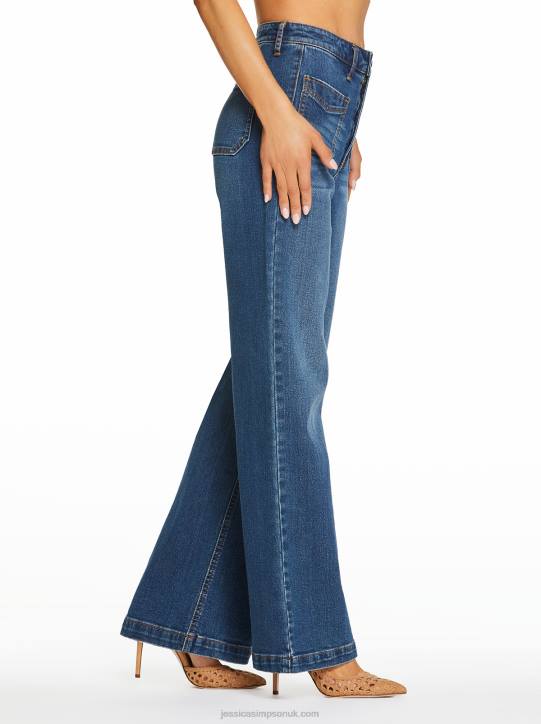 Tease High Rise Wide Leg in Midnight GamesJessica Simpson 6JRJ450