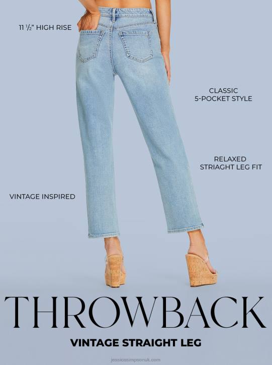 Throwback Straight Jeans in Feel the LoveJessica Simpson 6JRJ388