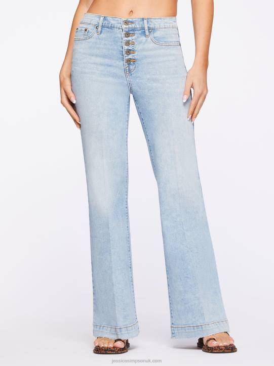 True Love Wide Leg Trouser Jeans in Carry OnJessica Simpson 6JRJ431