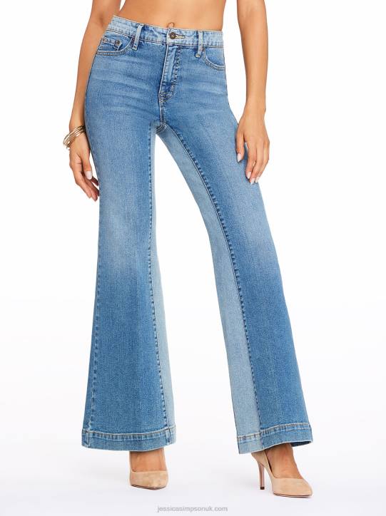 True Love Wide Leg Trouser Jeans in Rendezvous Off RoadJessica Simpson 6JRJ464