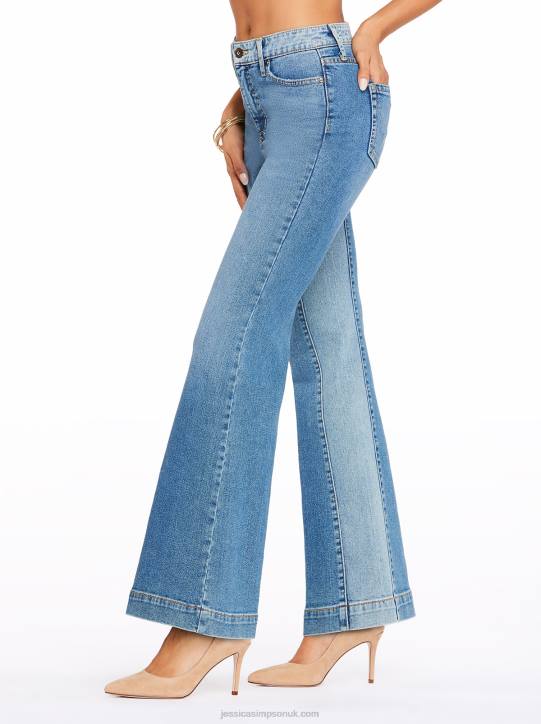 True Love Wide Leg Trouser Jeans in Rendezvous Off RoadJessica Simpson 6JRJ464