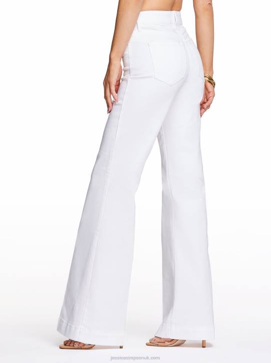 True Love Wide Leg Trouser Jeans in WhiteJessica Simpson 6JRJ435