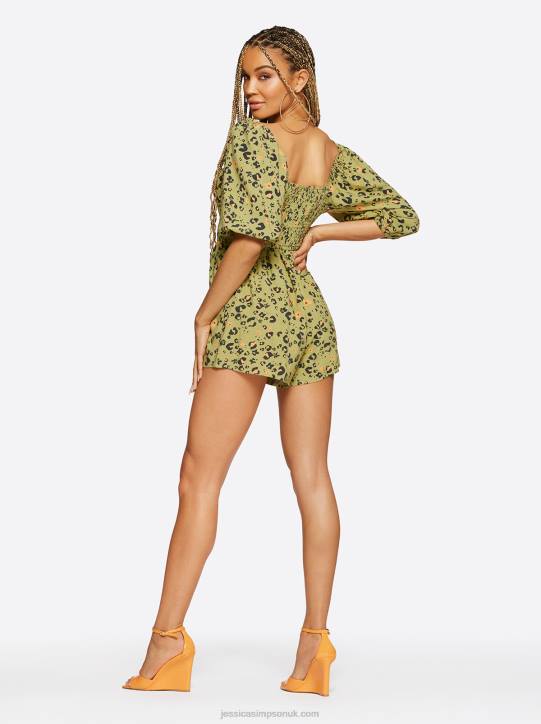 Alena Romper in Flora CheetahJessica Simpson 6JRJ650