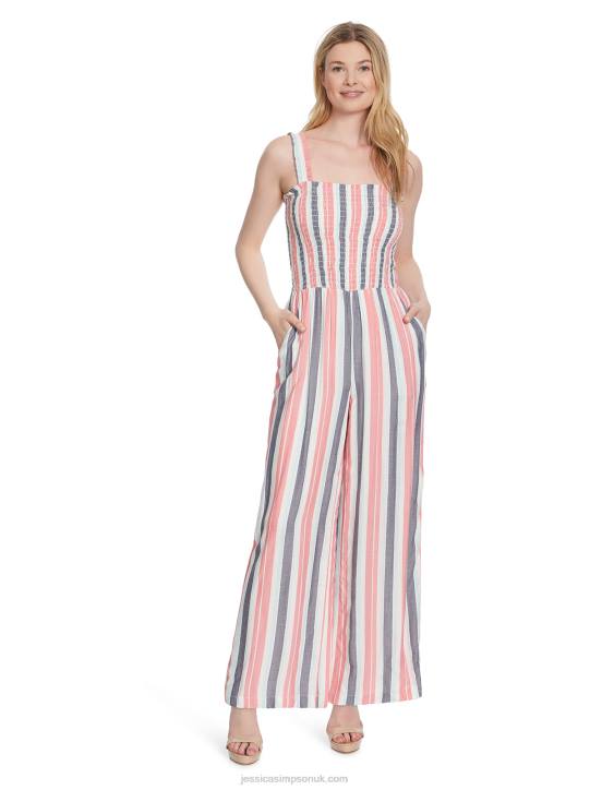Hailey Jumpsuit in Black Iris StripeJessica Simpson 6JRJ661