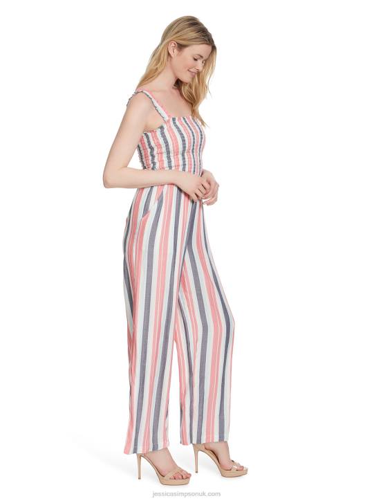 Hailey Jumpsuit in Black Iris StripeJessica Simpson 6JRJ661