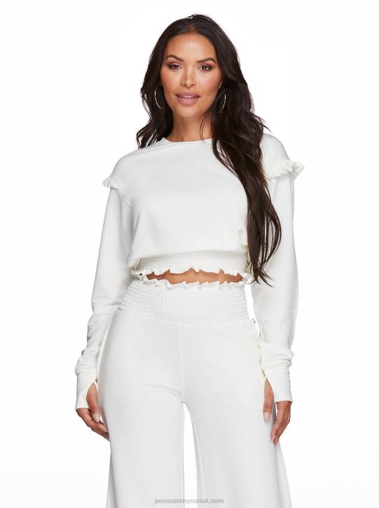 Eloise Ruffle Top in EgretJessica Simpson 6JRJ669