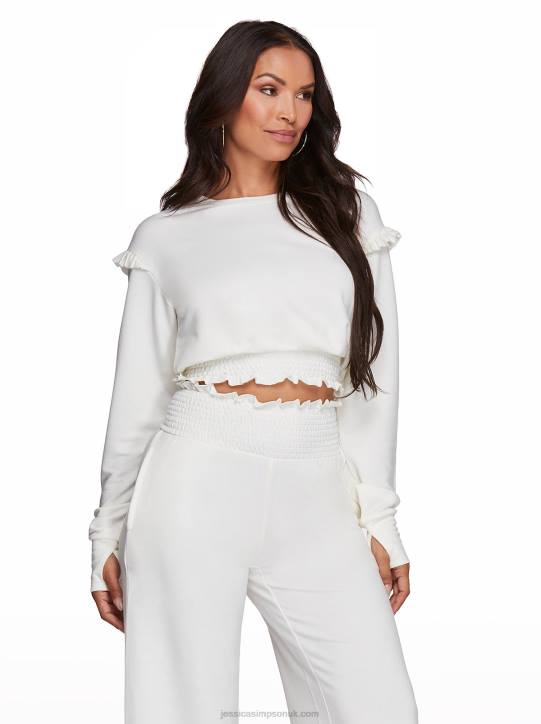 Eloise Ruffle Top in EgretJessica Simpson 6JRJ669