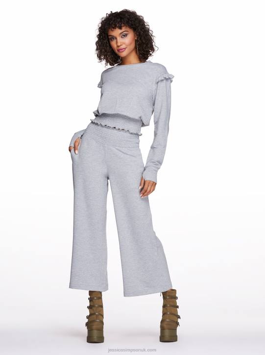 Eloise Ruffle Top in Light Heather GreyJessica Simpson 6JRJ670