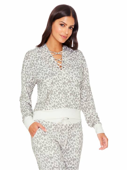 Sunnyside Hoodie in Silver Filigree Painted LeopardJessica Simpson 6JRJ674