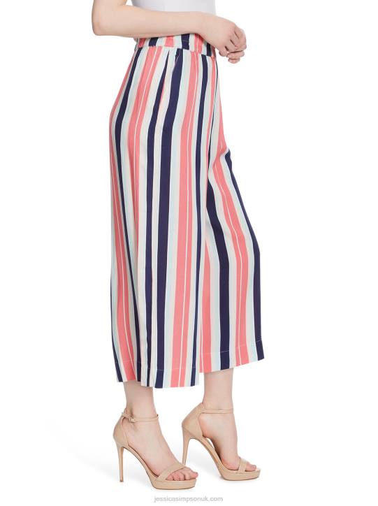 Rosalie Wide Leg Pant in Black Iris StripeJessica Simpson 6JRJ375