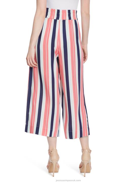 Rosalie Wide Leg Pant in Black Iris StripeJessica Simpson 6JRJ375