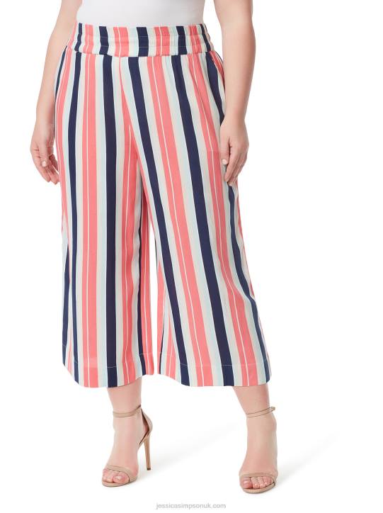 Rosalie Wide Leg Pant in Black Iris StripeJessica Simpson 6JRJ375