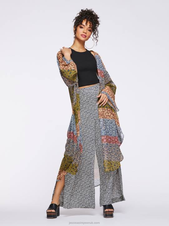 Shaye Pant in Wavy Jasmines Dress BluesJessica Simpson 6JRJ353