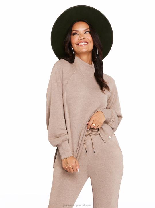 Tana Pullover in Heather Taupe GrayJessica Simpson 6JRJ642