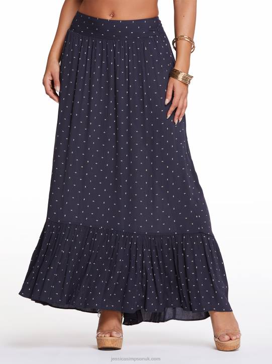Genevieve Skirt in Charcaol DotJessica Simpson 6JRJ404