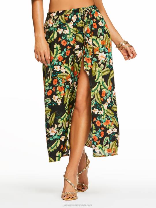 Irina Skirt in Island Wildflower BlackJessica Simpson 6JRJ394