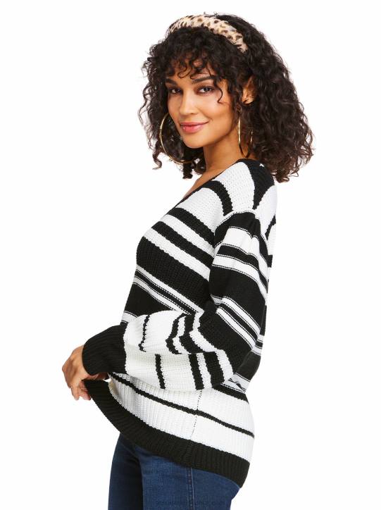 Elmira Sweater in Black StripeJessica Simpson 6JRJ579