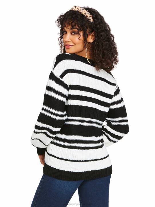 Elmira Sweater in Black StripeJessica Simpson 6JRJ579