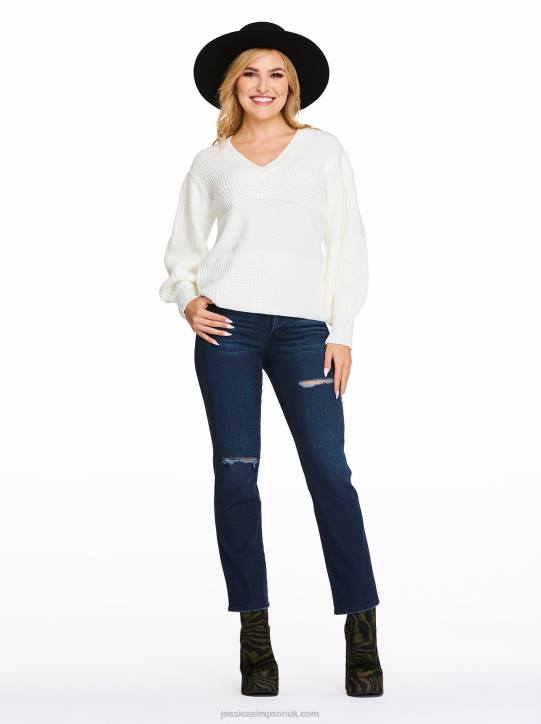 Elmira Sweater in GardeniaJessica Simpson 6JRJ592