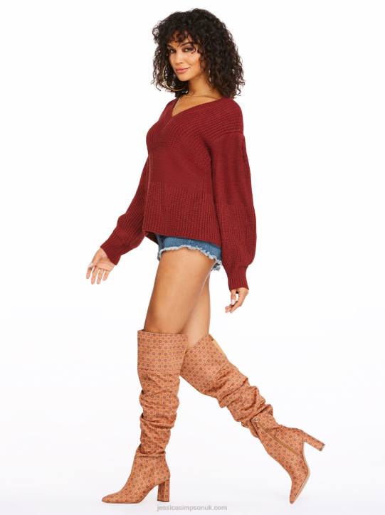 Elmira Sweater in Russet BrownJessica Simpson 6JRJ589