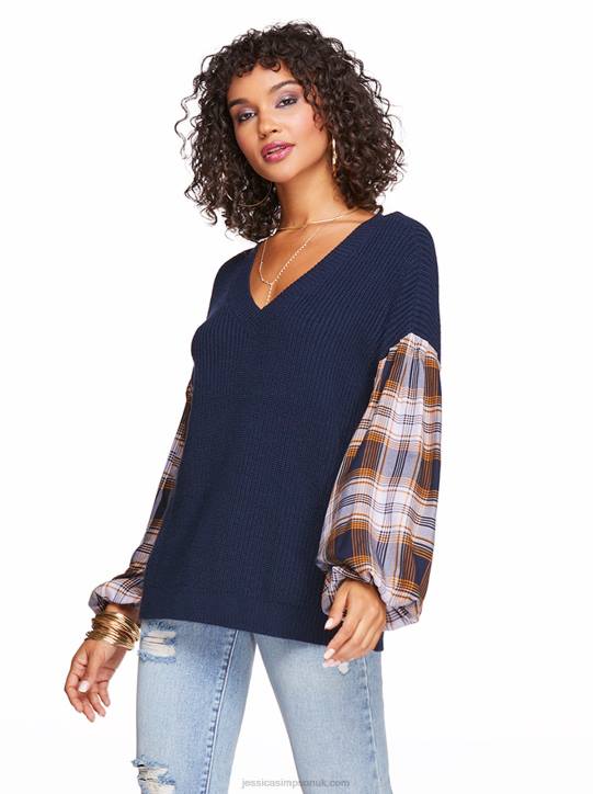 Emmeline Sweater in Black IrisJessica Simpson 6JRJ594