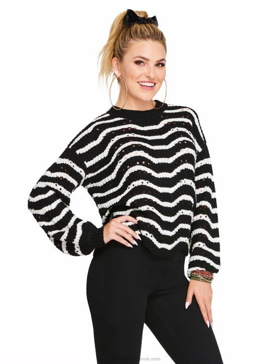 Fayette Sweater in Black StripeJessica Simpson 6JRJ587