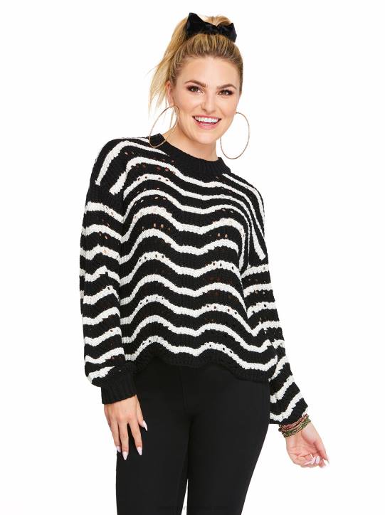 Fayette Sweater in Black StripeJessica Simpson 6JRJ587