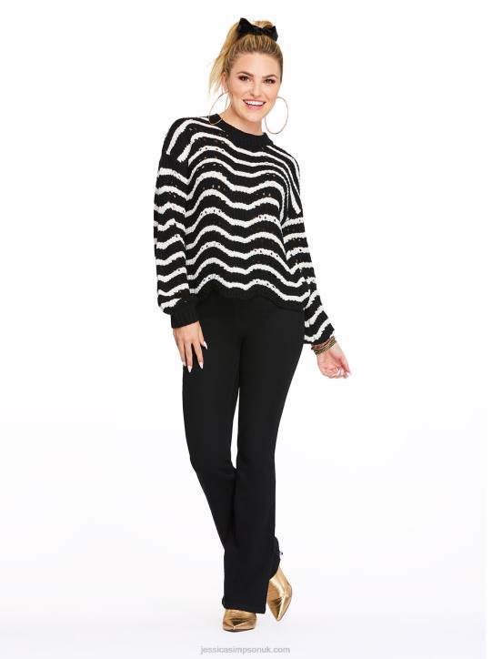 Fayette Sweater in Black StripeJessica Simpson 6JRJ587