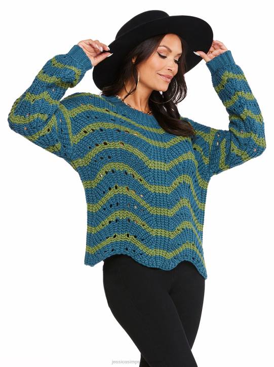 Fayette Sweater in Stargazer StipeJessica Simpson 6JRJ583