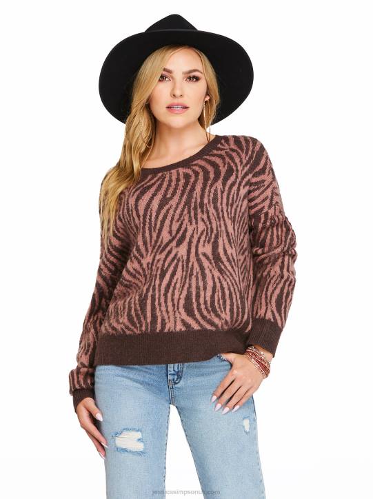 Kenna Sweater in Tinted ZebraJessica Simpson 6JRJ568