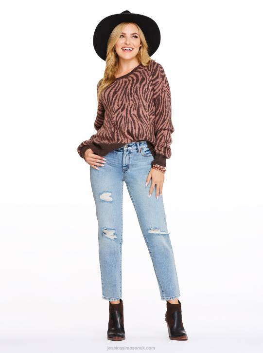 Kenna Sweater in Tinted ZebraJessica Simpson 6JRJ568