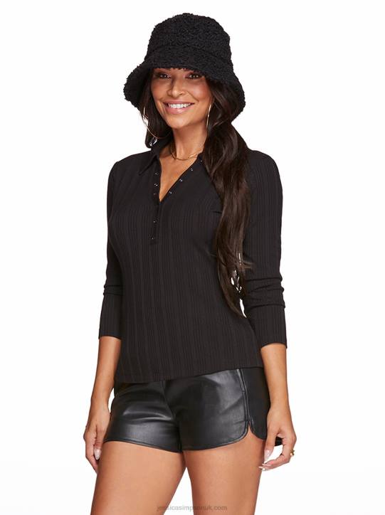 Mila Polo Shirt in BlackJessica Simpson 6JRJ1115