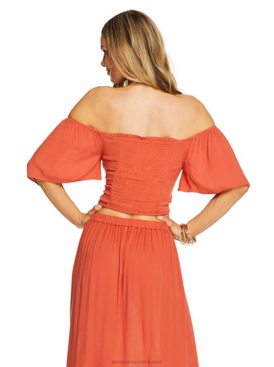 Brinne Top in Orange RustJessica Simpson 6JRJ1139