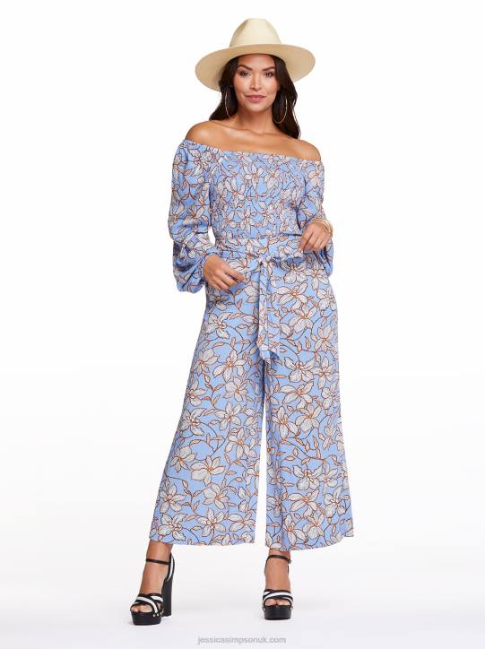 Daniela Top in Amazon Floral Bel Air BlueJessica Simpson 6JRJ1155