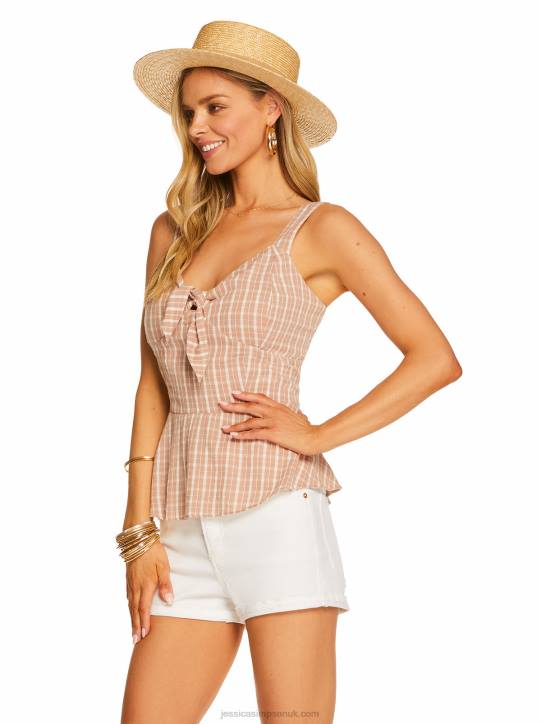 Emerson Top in Gingham StuccoJessica Simpson 6JRJ1135