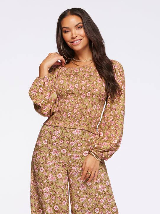 Katiya Top in Boa Botanical DotsJessica Simpson 6JRJ636