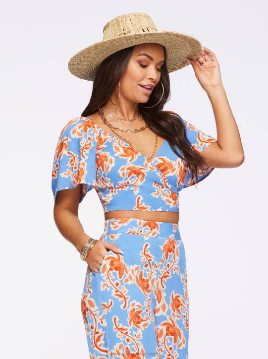 Kerrigan Crop Top in Defined BotanicalsJessica Simpson 6JRJ641