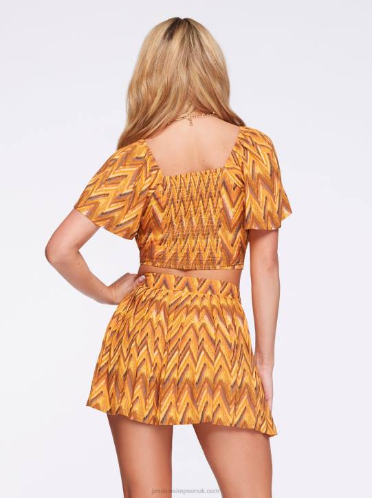 Kerrigan Crop Top in Ikat ChevronJessica Simpson 6JRJ630